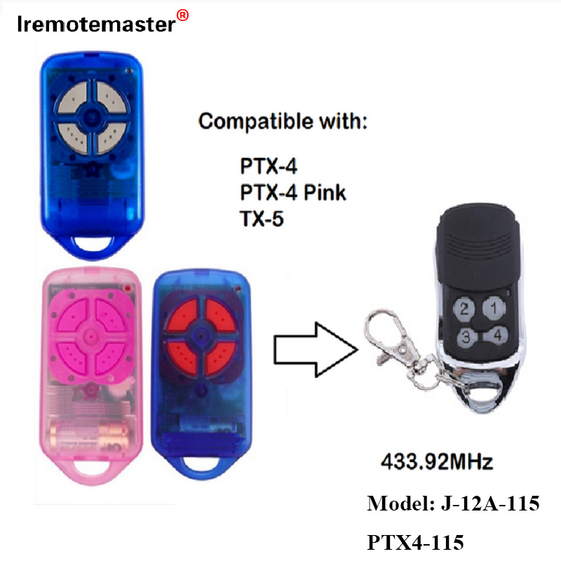 PTX4 433,92 MHz Gate Garage Door kaugjuhtimispuldi veeremiskoodi jaoks