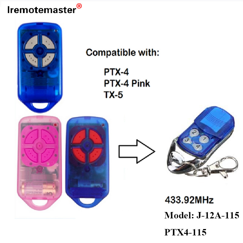 PTX4 433,92 MHz Rolling Code Garage Door kaugjuhtimispuldi jaoks